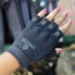 LUVA FINGERLESS BUNKER PRETO - MEIO DEDO - Imagem 2
